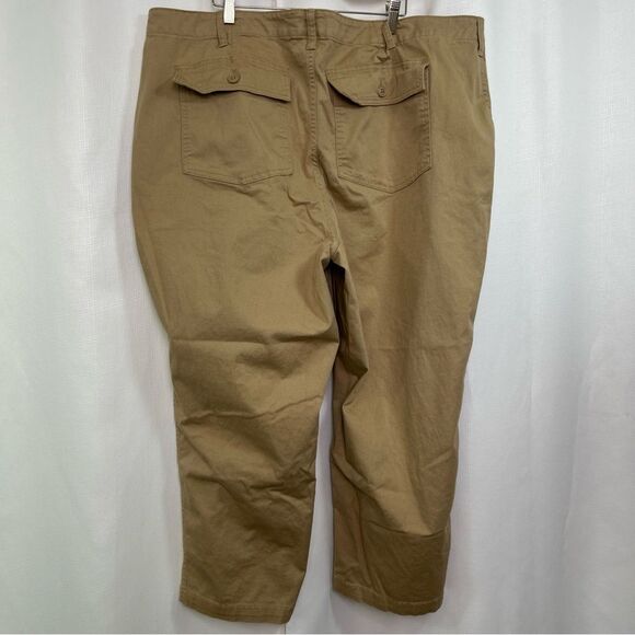 Lands End Khaki Pants Women’s 22W Flat Front Pockets - Picture 5 of 9
